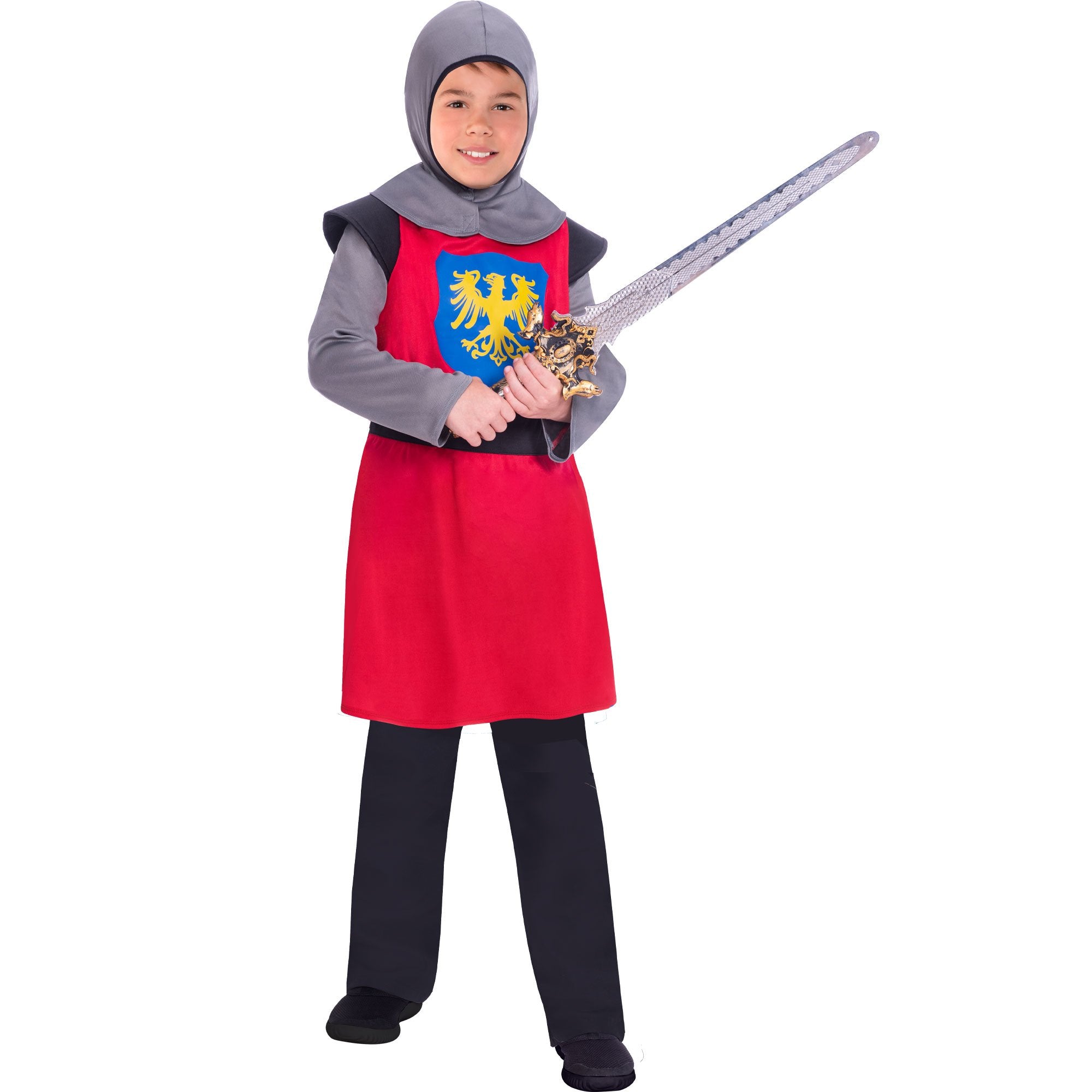 Medieval Knight Red Boys 6-8 Years