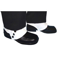 Shoe Spats Gangster - White