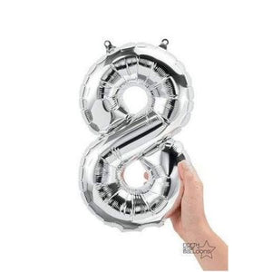 Anagram Air Filled Numbers Silver 40cm