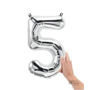 Anagram Air Filled Numbers Silver 40cm