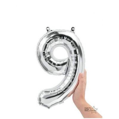 Anagram Air Filled Numbers Silver 40cm